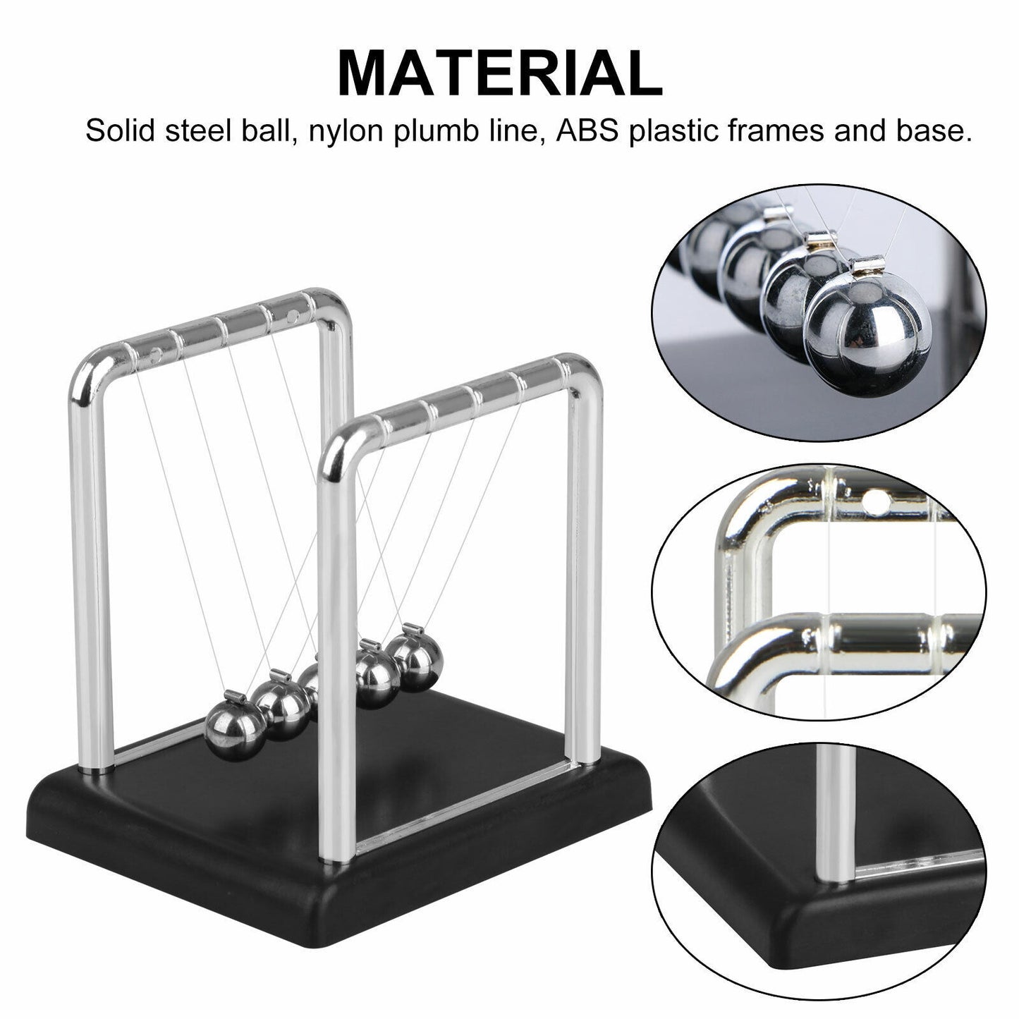 Beautiful Newtons Cradle Science Pendulum made from Steel