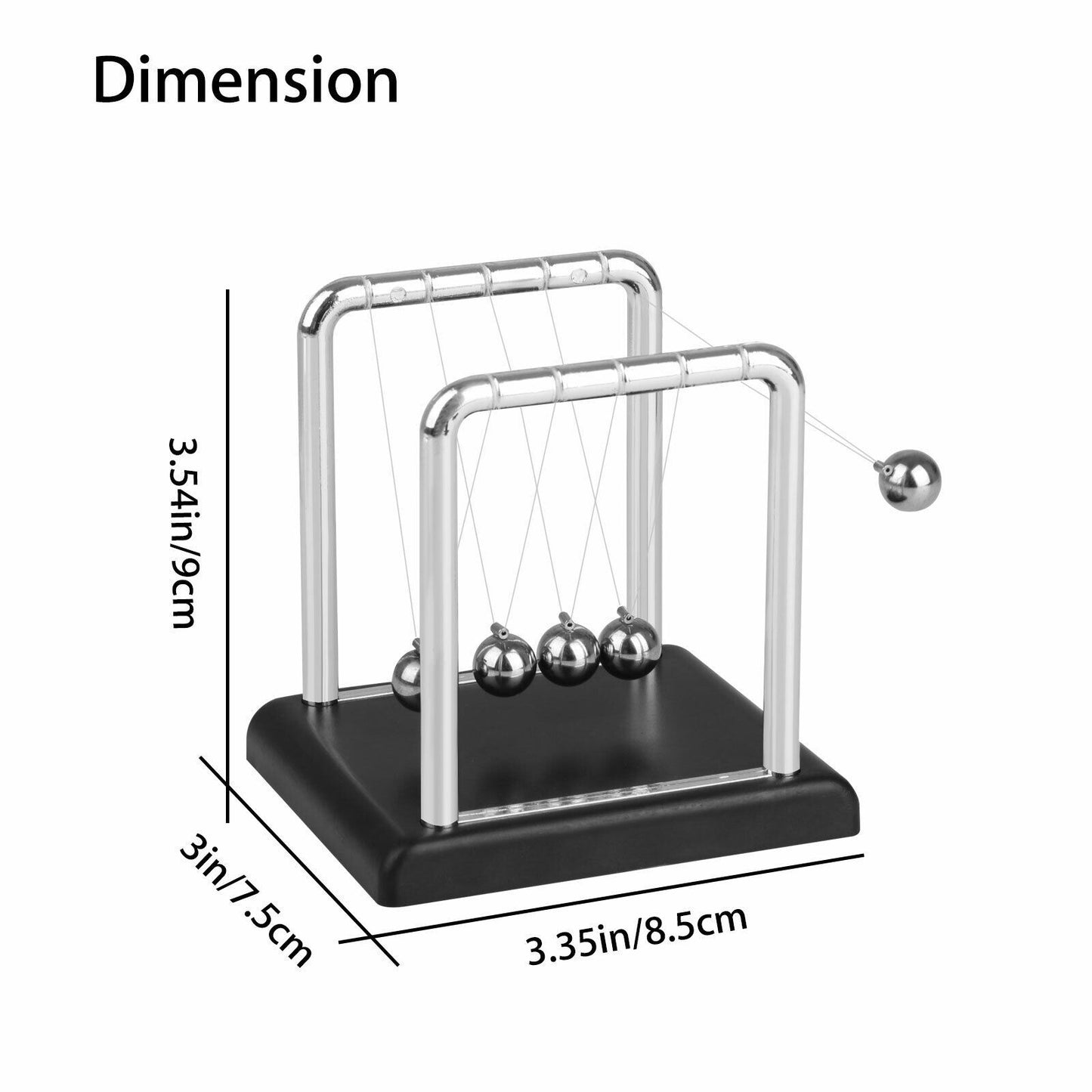 Beautiful Newtons Cradle Science Pendulum made from Steel